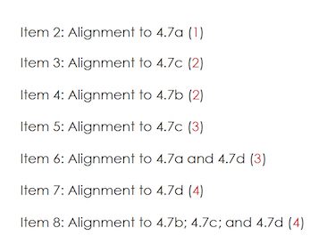 4.7 Sample Item Headers