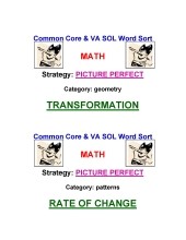 Common Core Math Word Sort 6-12