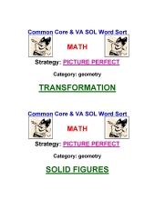 Common Core Math Word Sort K-5