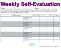 Student Weekly Self-Evaluation